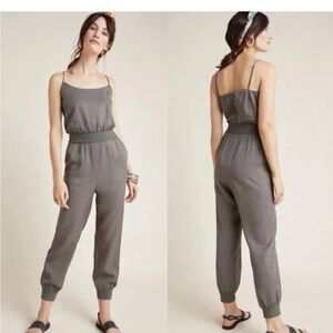 Anthropologie Nisa Olive Jumpsuit